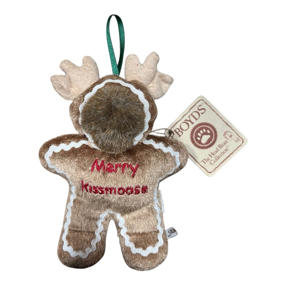 Boyds Bears Merry Kissmoose Ornament - Brown and Cream